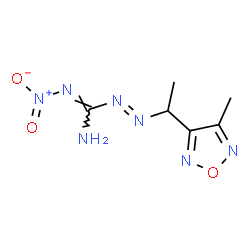 ChemSpider 2D Image | (E)-2-[1-(4-Methyl-1,2,5-oxadiazol-3-yl)ethyl]-N'-nitrodiazenecarboximidamide | C6H9N7O3