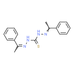 ChemSpider 2D Image | N''-[(1E)-1-Phenylethylidene]-N'''-[(1Z)-1-phenylethylidene]thiocarbonohydrazide | C17H18N4S