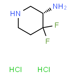 ChemSpider 2D Image | (3S)-4,4-Difluoro-3-piperidinamine dihydrochloride | C5H12Cl2F2N2