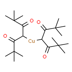 ChemSpider 2D Image | Bis(2,2,6,6-tetramethyl-3,5-dioxo-4-heptanyl)copper | C22H38CuO4