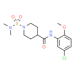ChemSpider 2D Image | N-(5-Chloro-2-methoxyphenyl)-1-(dimethylsulfamoyl)-4-piperidinecarboxamide | C15H22ClN3O4S