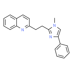 ChemSpider 2D Image | 2-[2-(1-Methyl-4-phenyl-1H-imidazol-2-yl)ethyl]quinoline | C21H19N3