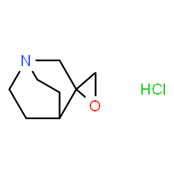 ChemSpider 2D Image | Spiro[1-azabicyclo[2.2.2]octane-3,2'-oxirane] Hydrochloride | C8H14ClNO