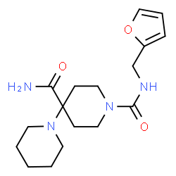 ChemSpider 2D Image | N~1~'-(2-Furylmethyl)-1,4'-bipiperidine-1',4'-dicarboxamide | C17H26N4O3