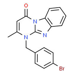 ChemSpider 2D Image | 1-(4-Bromobenzyl)-2-methylpyrimido[1,2-a]benzimidazol-4(1H)-one | C18H14BrN3O