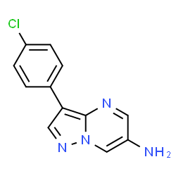 ChemSpider 2D Image | 3-(4-Chlorophenyl)pyrazolo[1,5-a]pyrimidin-6-amine | C12H9ClN4