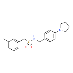 ChemSpider 2D Image | 1-(3-Methylphenyl)-N-[4-(1-pyrrolidinyl)benzyl]methanesulfonamide | C19H24N2O2S