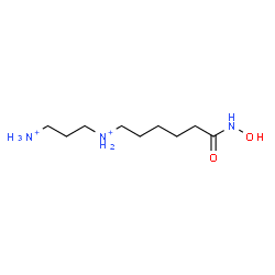 ChemSpider 2D Image | N-[6-(Hydroxyamino)-6-oxohexyl]-1,3-propanediaminium | C9H23N3O2