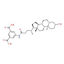 ChemSpider 2D Image | 5-{[(3alpha,5beta,9beta,10alpha)-3-Hydroxy-24-oxocholan-24-yl]amino}isophthalic acid | C32H45NO6