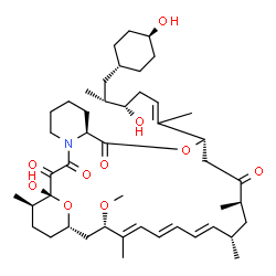 ChemSpider 2D Image | (1R,9S,12S,15R,17S,18E,20E,22E,24S,26S,29R)-1-Hydroxy-12-[(5S,6R)-5-hydroxy-7-(trans-4-hydroxycyclohexyl)-6-methyl-2-hepten-2-yl]-24-methoxy-15,17,23,29-tetramethyl-11,30-dioxa-4-azatricyclo[24.3.1.0~
4,9~]triaconta-18,20,22-triene-2,3,10,14-tetrone | C46H71NO10