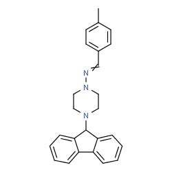 ChemSpider 2D Image | N-[4-(9H-Fluoren-9-yl)-1-piperazinyl]-1-(4-methylphenyl)methanimine | C25H25N3