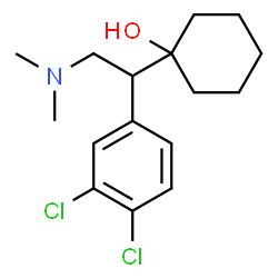 ChemSpider 2D Image | 1-[1-(3,4-Dichlorophenyl)-2-(dimethylamino)ethyl]cyclohexanol | C16H23Cl2NO