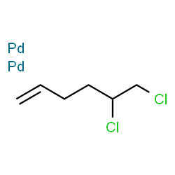 ChemSpider 2D Image | 5,6-Dichloro-1-hexene - palladium (1:2) | C6H10Cl2Pd2