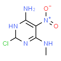 ChemSpider 2D Image | 2-Chloro-N~4~-methyl-5-nitro-1,2-dihydro-4,6-pyrimidinediamine | C5H8ClN5O2