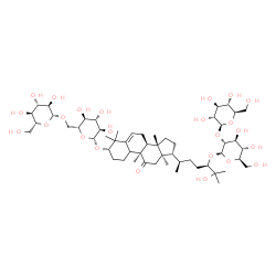 ChemSpider 2D Image | (1S,9beta,24R)-1-{[6-O-(beta-D-Glucopyranosyl)-beta-D-glucopyranosyl]oxy}-25-hydroxy-9,10,14-trimethyl-11-oxo-4,9-cyclo-9,10-secocholest-5-en-24-yl 2-O-beta-D-glucopyranosyl-beta-D-glucopyranoside | C54H90O24