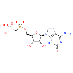ChemSpider 2D Image | 5'-O-[Hydroxy(phosphonomethyl)phosphoryl]-2-oxo-3-hydroadenosine | C11H17N5O10P2