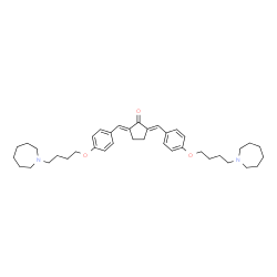 ChemSpider 2D Image | (2E,5E)-2,5-Bis{4-[4-(1-azepanyl)butoxy]benzylidene}cyclopentanone | C39H54N2O3