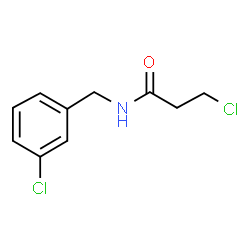 ChemSpider 2D Image | 3-Chloro-N-(3-chlorobenzyl)propanamide | C10H11Cl2NO
