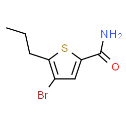 ChemSpider 2D Image | 4-Bromo-5-propyl-2-thiophenecarboxamide | C8H10BrNOS