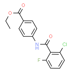 ChemSpider 2D Image | Ethyl 4-[(2-chloro-6-fluorobenzoyl)amino]benzoate | C16H13ClFNO3