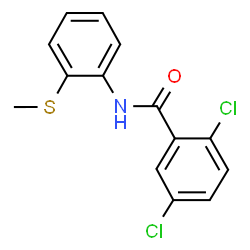 ChemSpider 2D Image | 2,5-Dichloro-N-[2-(methylsulfanyl)phenyl]benzamide | C14H11Cl2NOS