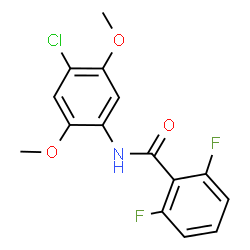 ChemSpider 2D Image | N-(4-Chloro-2,5-dimethoxyphenyl)-2,6-difluorobenzamide | C15H12ClF2NO3