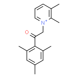 ChemSpider 2D Image | 1-(2-Mesityl-2-oxoethyl)-2,3-dimethylpyridinium | C18H22NO