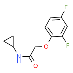 ChemSpider 2D Image | N-Cyclopropyl-2-(2,4-difluorophenoxy)acetamide | C11H11F2NO2