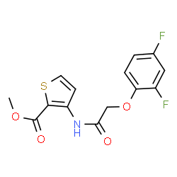 ChemSpider 2D Image | Methyl 3-{[(2,4-difluorophenoxy)acetyl]amino}-2-thiophenecarboxylate | C14H11F2NO4S