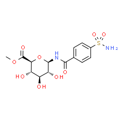 ChemSpider 2D Image | Methyl N-(4-sulfamoylbenzoyl)-beta-D-glucopyranosyluronateamine | C14H18N2O9S