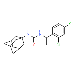 ChemSpider 2D Image | 1-Adamantan-1-yl-3-[1-(2,4-dichlorophenyl)ethyl]urea | C19H24Cl2N2O