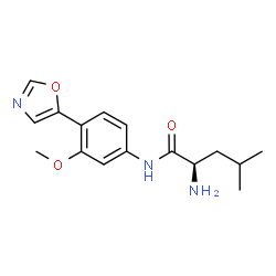 ChemSpider 2D Image | N-[3-Methoxy-4-(1,3-oxazol-5-yl)phenyl]-D-leucinamide | C16H21N3O3