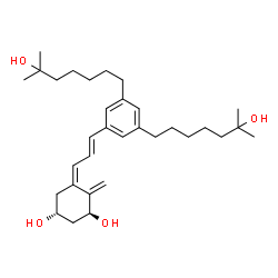 ChemSpider 2D Image | (1R,3S,5Z)-5-{(2E)-3-[3,5-Bis(6-hydroxy-6-methylheptyl)phenyl]-2-propen-1-ylidene}-4-methylene-1,3-cyclohexanediol | C32H50O4