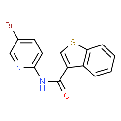 ChemSpider 2D Image | benzo[b]thiophene-3-carboxamide, N-(5-bromo-2-pyridinyl)- | C14H9BrN2OS