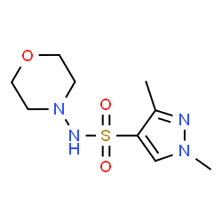 ChemSpider 2D Image | 1,3-Dimethyl-N-(4-morpholinyl)-1H-pyrazole-4-sulfonamide | C9H16N4O3S