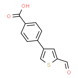 ChemSpider 2D Image | 4-(5-Formyl-3-thienyl)benzoic acid | C12H8O3S