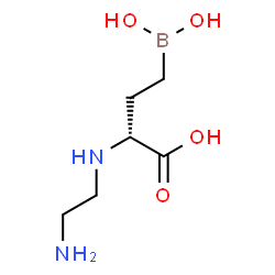 ChemSpider 2D Image | (2R)-2-[(2-Aminoethyl)amino]-4-(dihydroxyboryl)butanoic acid | C6H15BN2O4