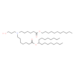 ChemSpider 2D Image | 9-Heptadecanyl 7-{(3-hydroxypropyl)[6-oxo-6-(undecyloxy)hexyl]amino}heptanoate | C44H87NO5