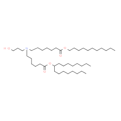 ChemSpider 2D Image | Undecyl 7-{[6-(9-heptadecanyloxy)-6-oxohexyl](3-hydroxypropyl)amino}heptanoate | C44H87NO5
