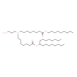 ChemSpider 2D Image | Nonyl 8-{[7-(9-heptadecanyloxy)-7-oxoheptyl](3-hydroxypropyl)amino}octanoate | C44H87NO5