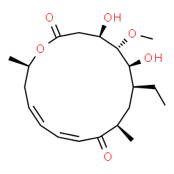 ChemSpider 2D Image | (4R,5S,6S,7S,9R,11Z,13Z,16R)-7-Ethyl-4,6-dihydroxy-5-methoxy-9,16-dimethyloxacyclohexadeca-11,13-diene-2,10-dione (non-preferred name) | C20H32O6
