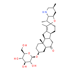 ChemSpider 2D Image | (3beta,5alpha,22S,23R)-6-Oxo-5,6-dihydro-17,23-epoxyveratraman-3-yl beta-D-glucopyranoside | C33H51NO8