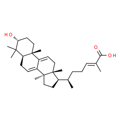 ChemSpider 2D Image | (3alpha,24E)-3-Hydroxylanosta-7,9(11),24-trien-26-oic acid | C30H46O3