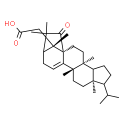 ChemSpider 2D Image | [(1R,4S,9R,12S,19S)-8-Isopropyl-4,9,12,17,17,19-hexamethyl-18-oxopentacyclo[14.2.1.0~1,13~.0~4,12~.0~5,9~]nonadec-13-en-19-yl]acetic acid | C30H46O3