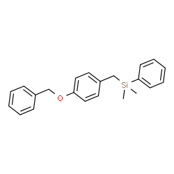ChemSpider 2D Image | [4-(Benzyloxy)benzyl](dimethyl)phenylsilane | C22H24OSi