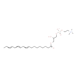 ChemSpider 2D Image | 2-Hydroxy-3-[(9E,12E,15E)-9,12,15-octadecatrienoyloxy]propyl 2-(trimethylammonio)ethyl phosphate | C26H48NO7P