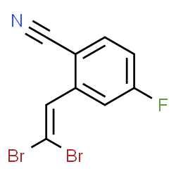 ChemSpider 2D Image | 2-(2,2-Dibromovinyl)-4-fluorobenzonitrile | C9H4Br2FN