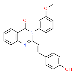 ChemSpider 2D Image | 2-[(1E)-2-(4-hydroxyphenyl)ethenyl]-3-(3-methoxyphenyl)quinazolin-4-one | C23H18N2O3