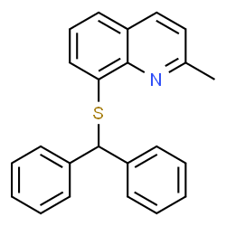ChemSpider 2D Image | 8-[(Diphenylmethyl)thio]-2-methylquinoline | C23H19NS