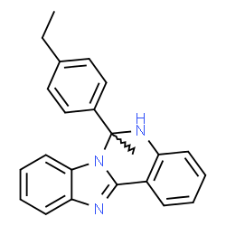 ChemSpider 2D Image | 6-(4-Ethylphenyl)-6-methyl-5,6-dihydrobenzimidazo[1,2-c]quinazoline | C23H21N3